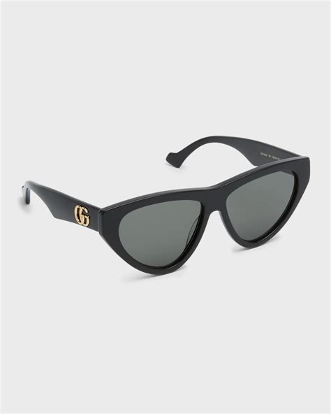 cat eye acetate sunglasses with stars gucci|Gucci GG Emblem Acetate Cat.